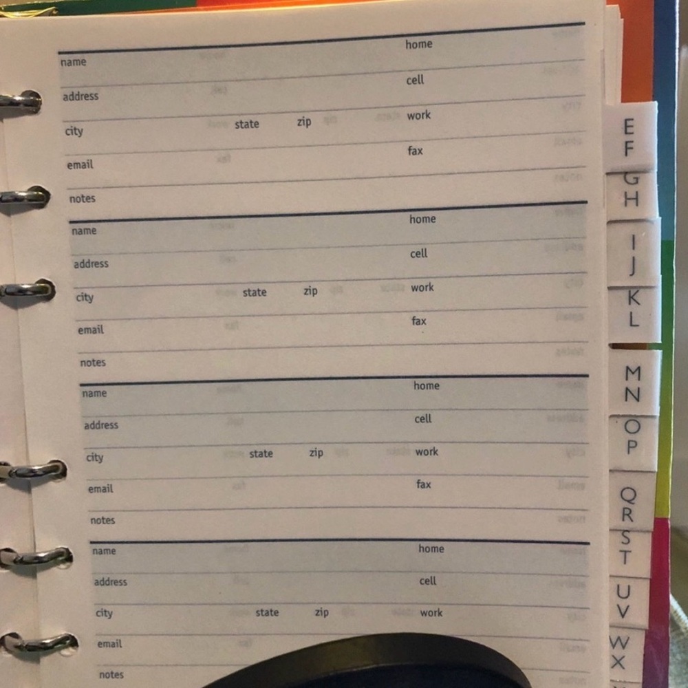 Colorful Butterfly Address Book - Picture 2 of 3